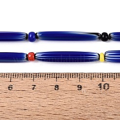 Handmade Millefiori Glass Lampwork Strip Beads Strands&nbsp;LA-N047-01H
