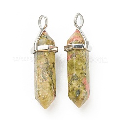 Natural Unakite Pointed Pendants&nbsp;G-M378-01P-A35