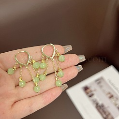 Alloy Glass Round Chandelier Earrings&nbsp;FS-WG1B93F-01