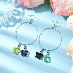 Butterfly Glass Dangle Earrings&nbsp;EJEW-JE05836