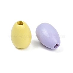 Spray Painted Wood European Beads&nbsp;WOOD-F017-10