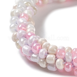 Crochet Glass Beads Braided Stretch Bracelet&nbsp;BJEW-K232-01P