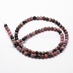 Natural Rhodonite Beads Strands&nbsp;G-G735-10-4mm