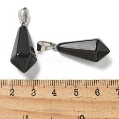 Natural Obsidian Pointed Pendants&nbsp;G-B127-15P-01