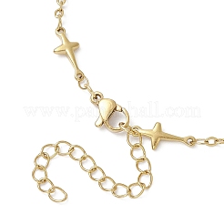304 Stainless Steel Cross Link Bracelets for Women&nbsp;BJEW-JB12360-02