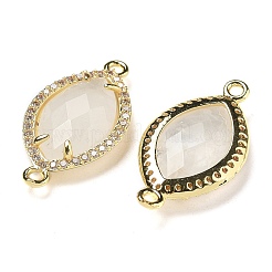 Natural Quartz Crystal Faceted Horse Eye Connector Charms&nbsp;G-G181-07G-09