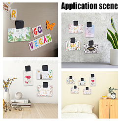 Square Acrylic Self-Adhesive Hanging Spring Clips&nbsp;AJEW-WH20011-56B