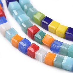 Imitation Jade Glass Beads Strands&nbsp;GLAA-E415-02