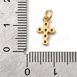 Brass Micro Pave Cubic Zirconia Pendants&nbsp;KK-I360-006G-02