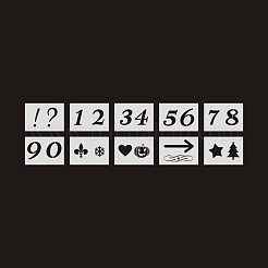 Letter A~Z/Number/Sign PET Plastic Hollow Painting Silhouette Stencil&nbsp;DRAW-PW0009-06
