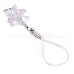 Transparent Acrylic Star Mobile Strap&nbsp;HJEW-JM01228