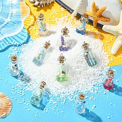 10Pcs Glass Wishing Bottle Pendant Decorations&nbsp;GLAA-YW0005-08