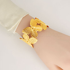 Butterfly 304 Stainless Steel Cuff Bangles for Women&nbsp;HQ8416-2