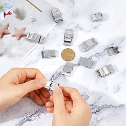 10Sets 201 Stainless Steel Watch Band Clasps&nbsp;STAS-DC0017-31