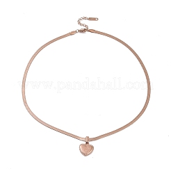 Ion Plating(IP) 304 Stainless Steel Snake Chain Necklaces&nbsp;NJEW-G081-12RG