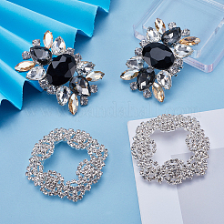 4Pcs 2 Style Alloy Rhinestone Shoe Buckle Clips&nbsp;AJEW-GF0008-65