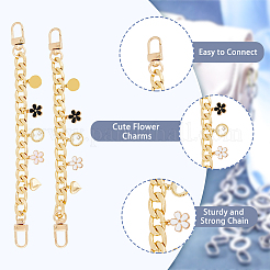 2Pcs Aluminum Curb Chains Purse Strap Extenders Straps&nbsp;FIND-FH0006-15