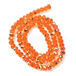 Electroplate Transparent Glass Beads Strands&nbsp;EGLA-A046-01B-24