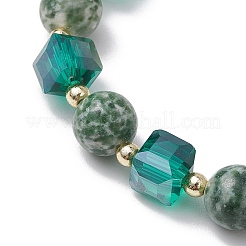 Natural Mixed Gemstone Round Beaded Stretch Bracelets for Women&nbsp;BJEW-JB11366