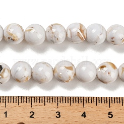 Assembled Synthetic Stone and Trochus Shell Beads Strands&nbsp;X-G-B128-08C-01