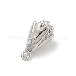 Brass Micro Pave Cubic Zirconia Pendants&nbsp;KK-D283-18P