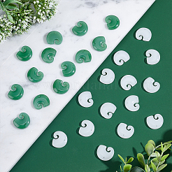 60Pcs 2 Colors Imitation Jade Glass Pendants&nbsp;GLAA-PH0001-96