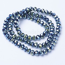 Electroplate Transparent Glass Beads Strands&nbsp;EGLA-A034-T10mm-UA