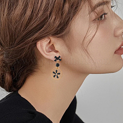 30Pcs Spray Printed Alloy Bowknot Clip-on Earrings&nbsp;EJEW-SP0001-08