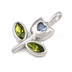 304 Stainless Steel Rhinestone Pendants&nbsp;RB-CBA40D0-04P-A