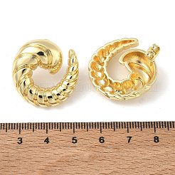 Twisted Brass Stud Earrings for Women&nbsp;KK-CBAD851-22G