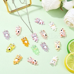 20Pcs 2 Styles Opaque Resin Pendants&nbsp;RESI-YW0005-29