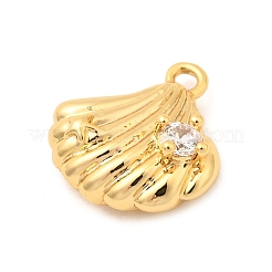 Brass Micro Pave Cubic Zirconia Charms&nbsp;KK-C117-02B-G