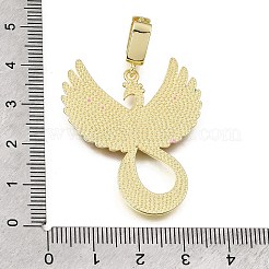 Brass Micro Pave Clear Cubic Zirconia Pendants&nbsp;KK-Z163-07G