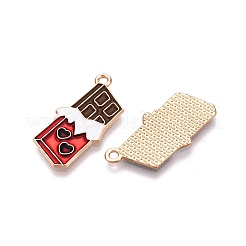 Valentine's Day Theme Alloy Enamel Pendants&nbsp;X-ENAM-T020-50B-01