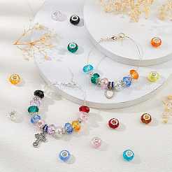 72Pcs 12 Colors Handmade Glass European Beads&nbsp;GLAA-DC0001-55
