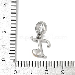 Brass European Dangle Charms&nbsp;KK-Z097-01T-GP
