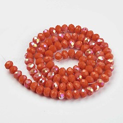 Electroplate Opaque Solid Color Glass Beads Strands&nbsp;EGLA-A034-P1mm-L03