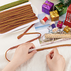 2 Cards 2 Colors Christmas Polyester Centipede Lace Ribbon&nbsp;OCOR-FH0001-20
