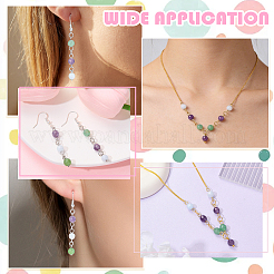 16Pcs 4 Style Round Natural Green Aventurine Pendants & Connector Charms&nbsp;PALLOY-SW00069