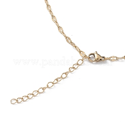 Ion Plating(IP) 304 Stainless Steel Dapped Chain Necklace for Men Women&nbsp;STAS-B039-07G