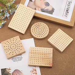 5Pcs 5 Styles Oak Wooden Food Skewer Lollipop Display Holder&nbsp;WOOD-BC0001-11