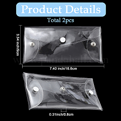 2Pcs Portable Transparent PVC Makeup Brush Bag&nbsp;MRMJ-SP0001-12B