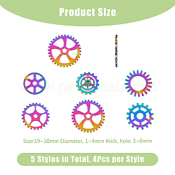 36Pcs 6 Style Rack Plating Alloy Pendants&nbsp;PALLOY-DC0001-19