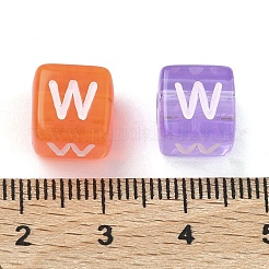 Spray Painted Transparent Acrylic Beads&nbsp;MACR-K365-07W