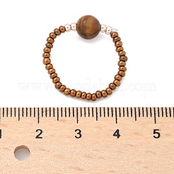Natural & Synthetic Mixed Stone Stretch Rings&nbsp;X-RJEW-JR00255