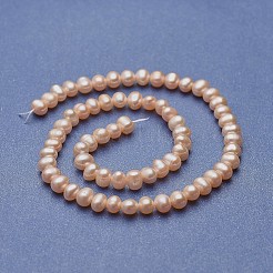 Natural Cultured Freshwater Pearl Beads Strands&nbsp;PEAR-P060-07-01