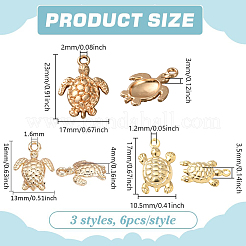 18Pcs 3 Styles Brass Charms&nbsp;FIND-PH0022-94