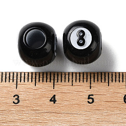 Spray Printed Opaque Acrylic European Beads&nbsp;SACR-P031-34B-01
