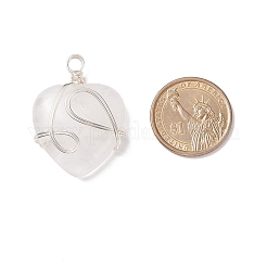Natural Quartz Crystal Pendants&nbsp;PALLOY-JF01663-06