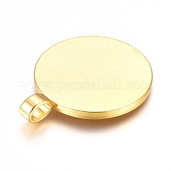 Alloy Pendant Cabochon Settings&nbsp;PALLOY-S602-G-FF